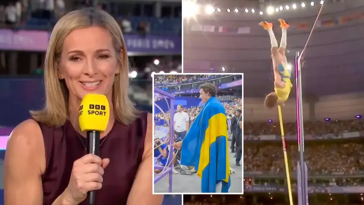 BBC presenter Gabby Logan suggests Olympics conspiracy theory after Mondo Duplantis breaks pole vault record