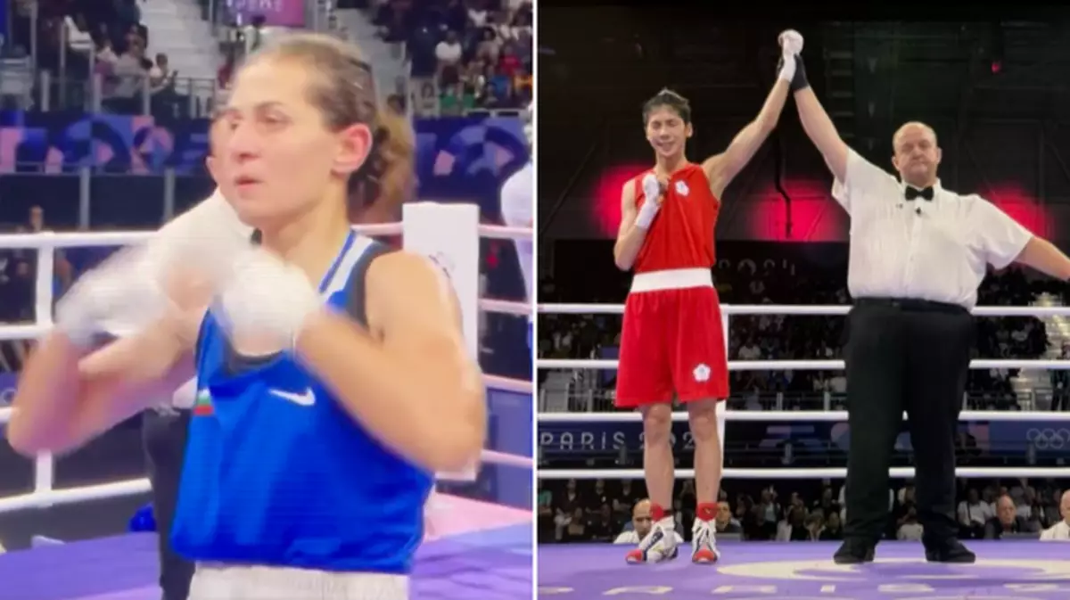 Opponent of boxer at centre of Olympics controversy appears to make protest in ring following fight