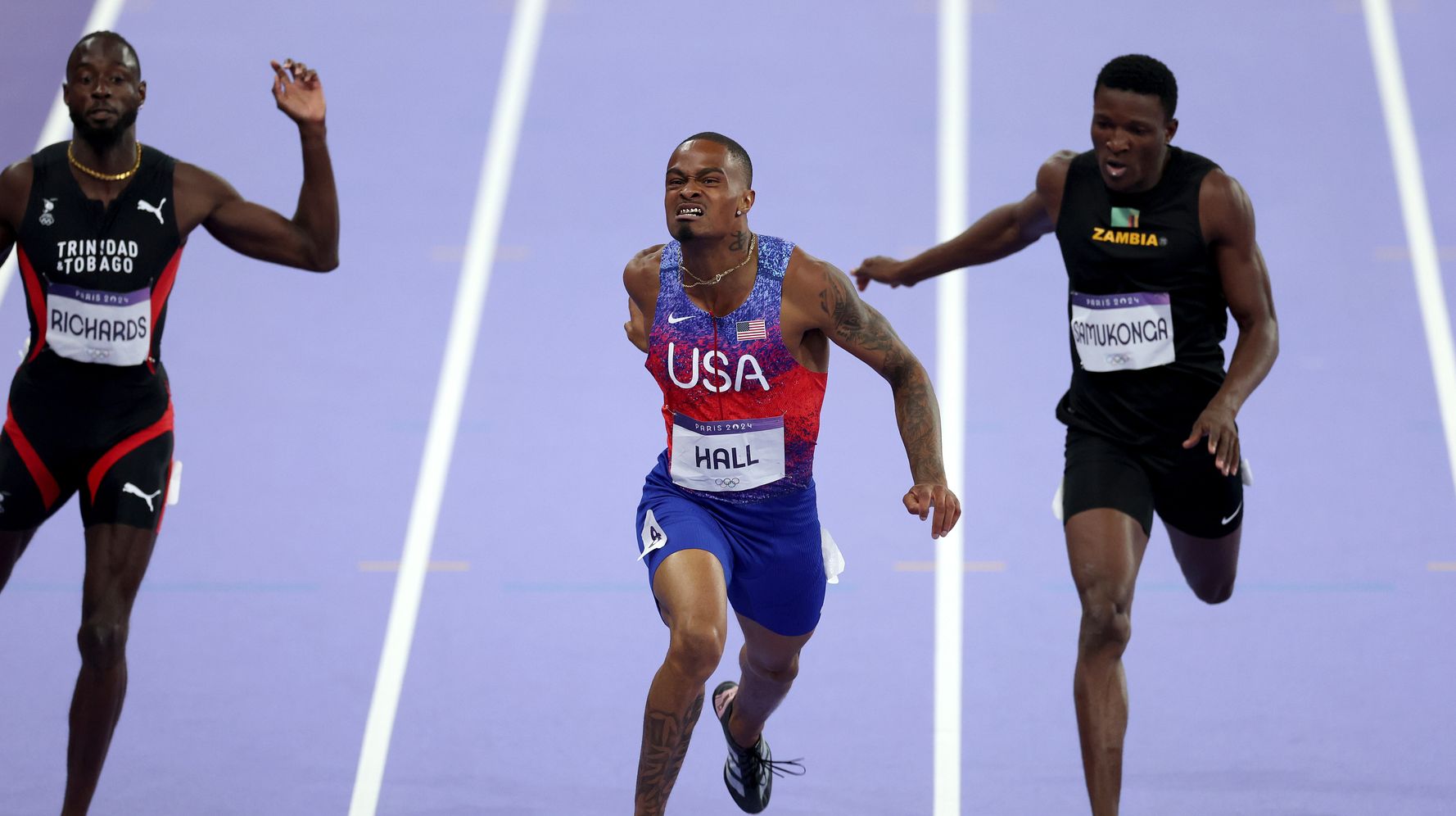 Quincy Hall Of U.S. Wins Olympic 400-Meter Final With Epic Surge Down Stretch