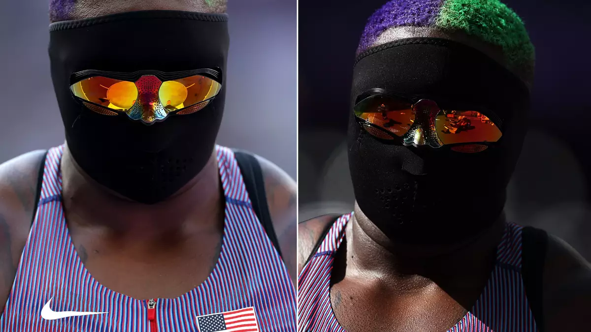 Reason why USA shot putter Raven Saunders wears a full face mask in the Olympics