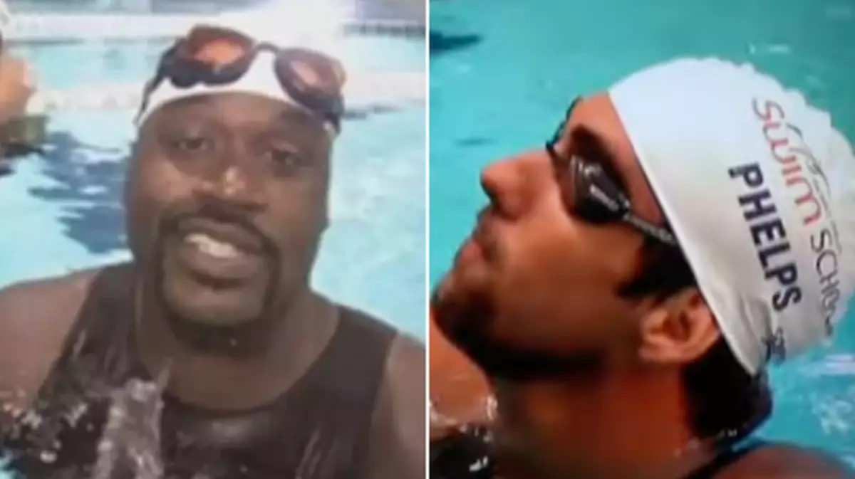 Shaq challenged Olympic legend Michael Phelps to swimming race and people are shocked at the result