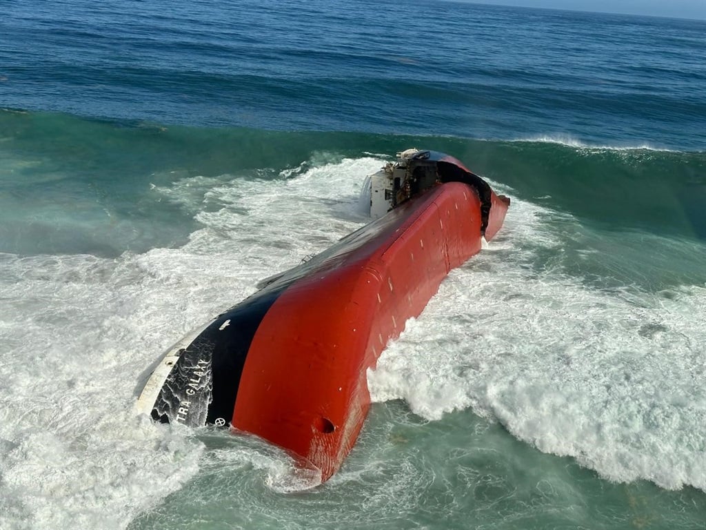 South Africa steps up fight to contain oil spill from grounded ship near Cape Town