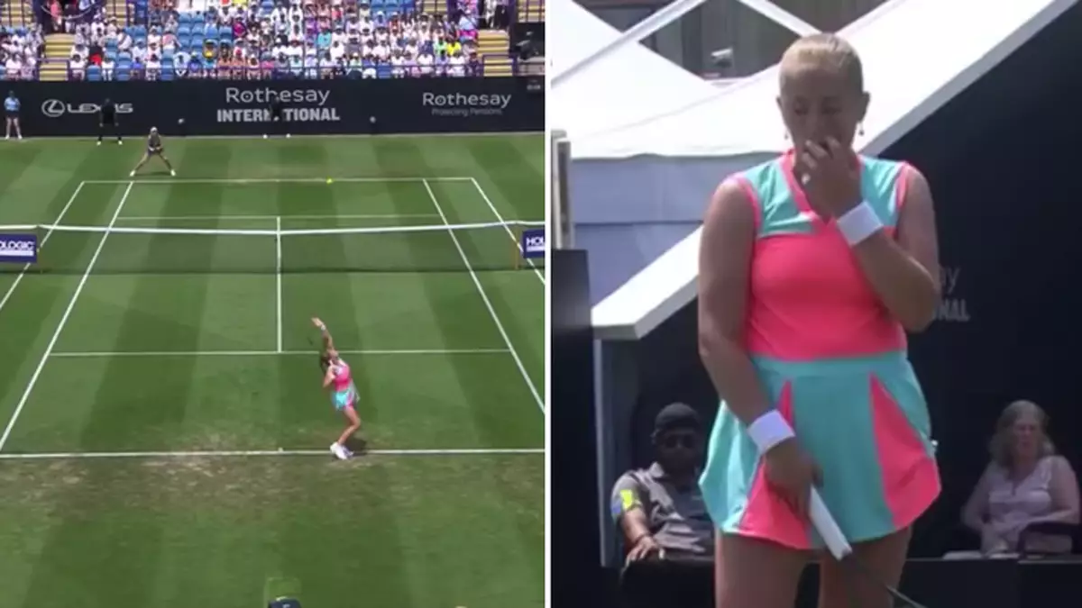 Tennis player goes viral for the ‘worst double-fault of all time’ at Eastbourne tournament