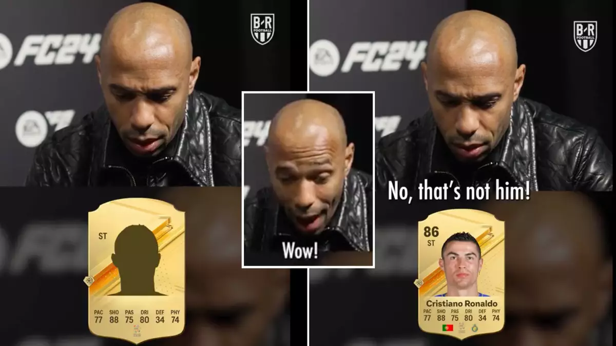 Thierry Henry left stunned at Cristiano Ronaldo’s stats on EA FC 24