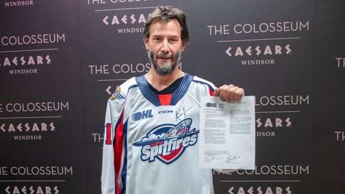 Keanu Reeves signs hockey contract with Windsor Spitfires – ESPN