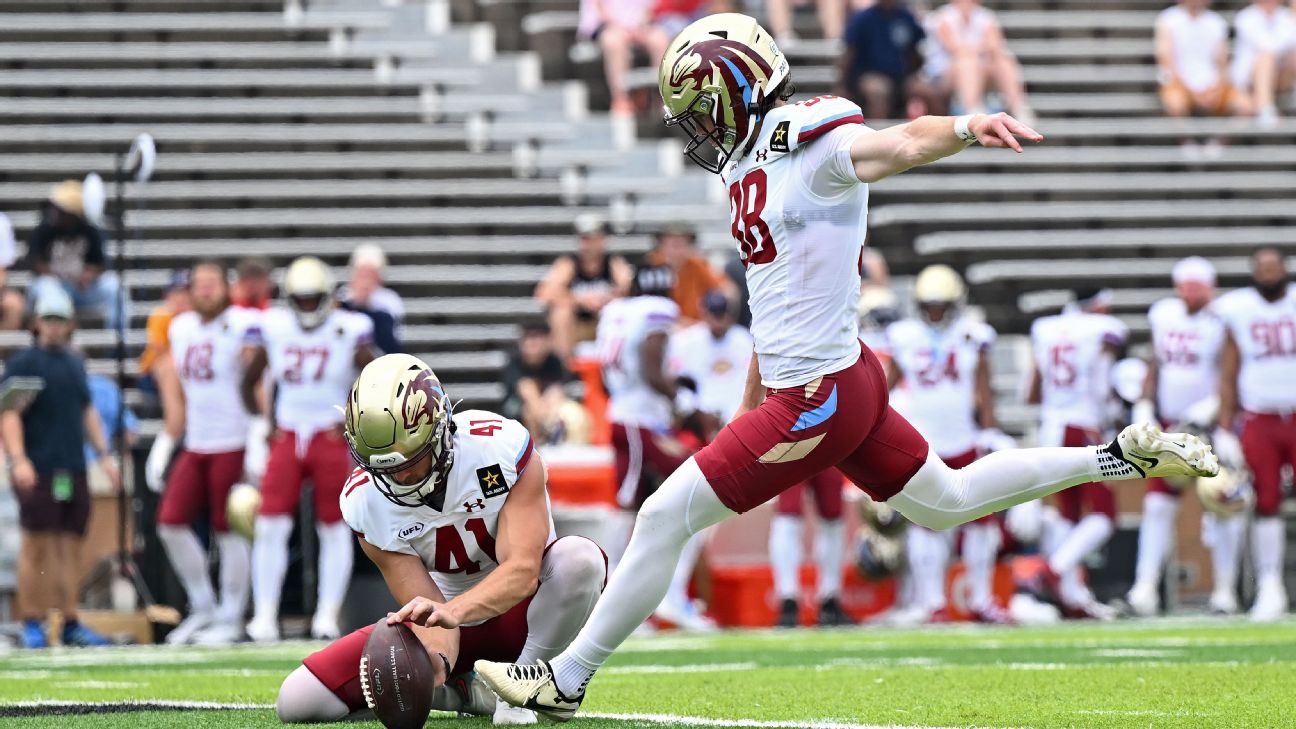 Lions sign UFL kicker Jake Bates to 2-year deal – ESPN