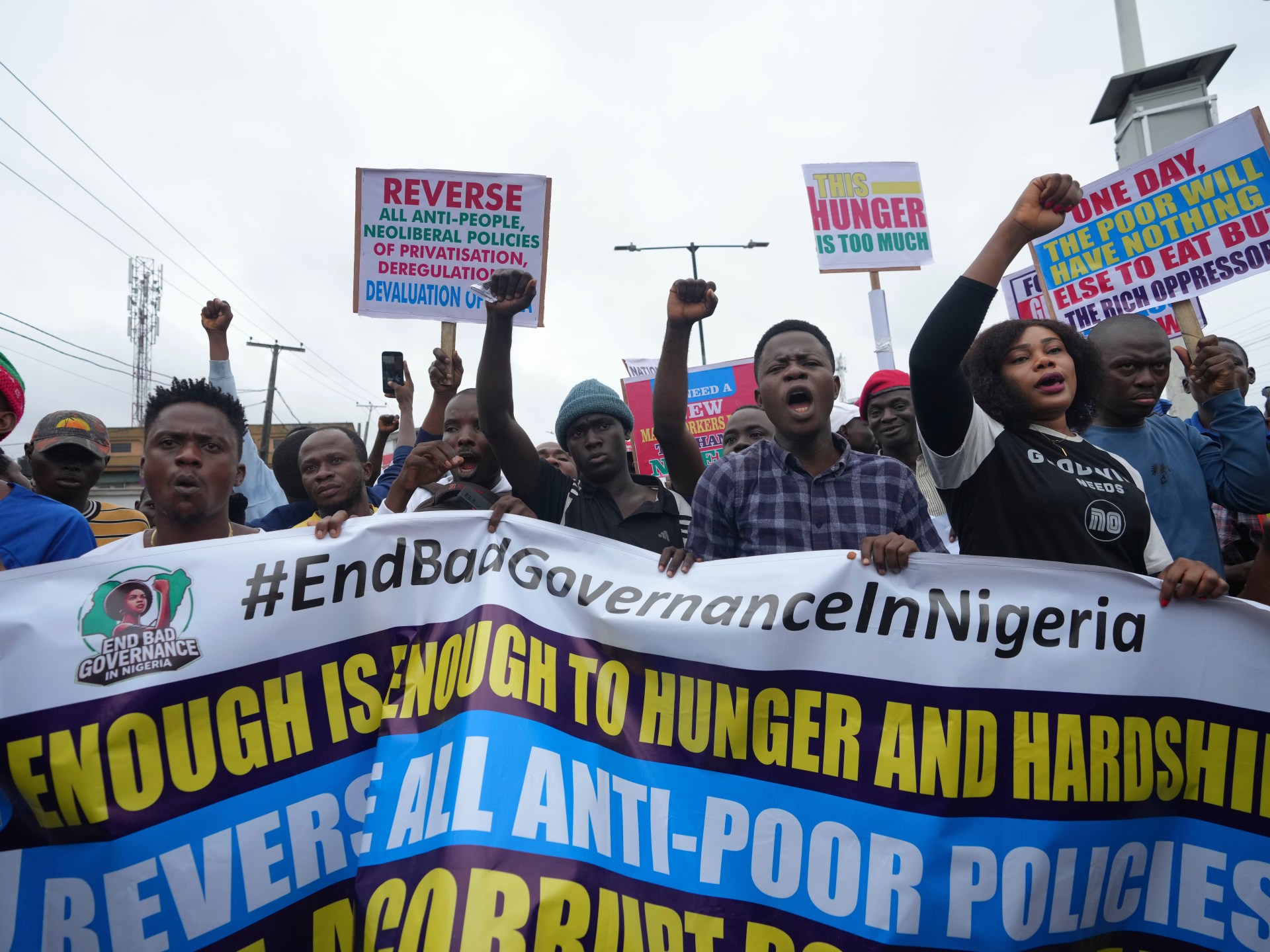 Photos: Protesters in Nigeria demonstrate over high cost of living