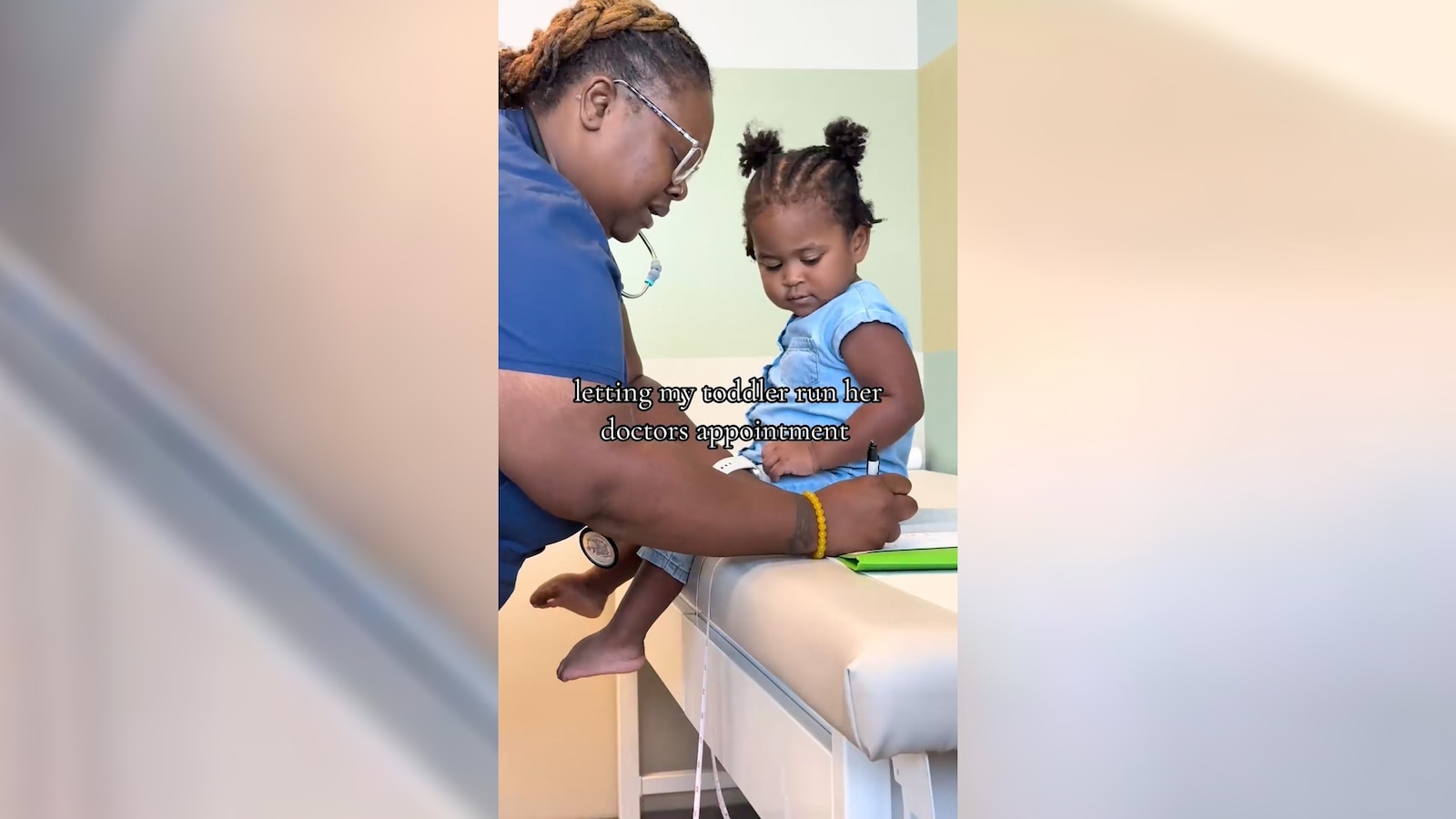 Toddler and nurse share lively conversation in adorable viral video