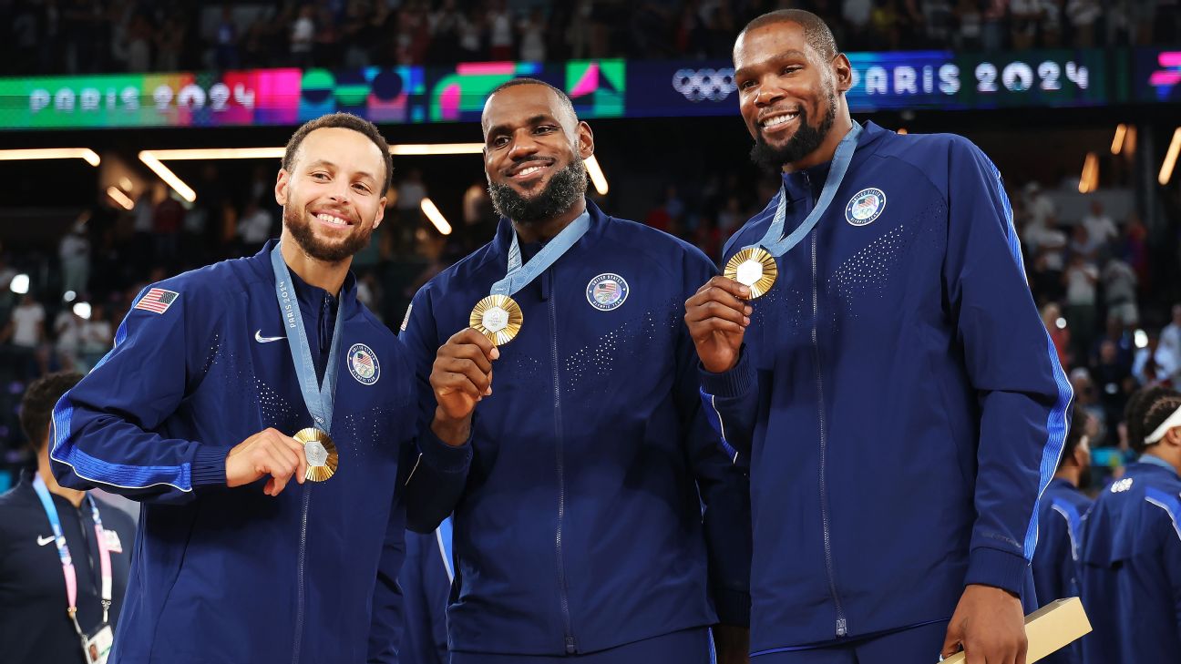 Topps unveils rare LeBron, Curry, Durant-signed Paris Olympics card – ESPN