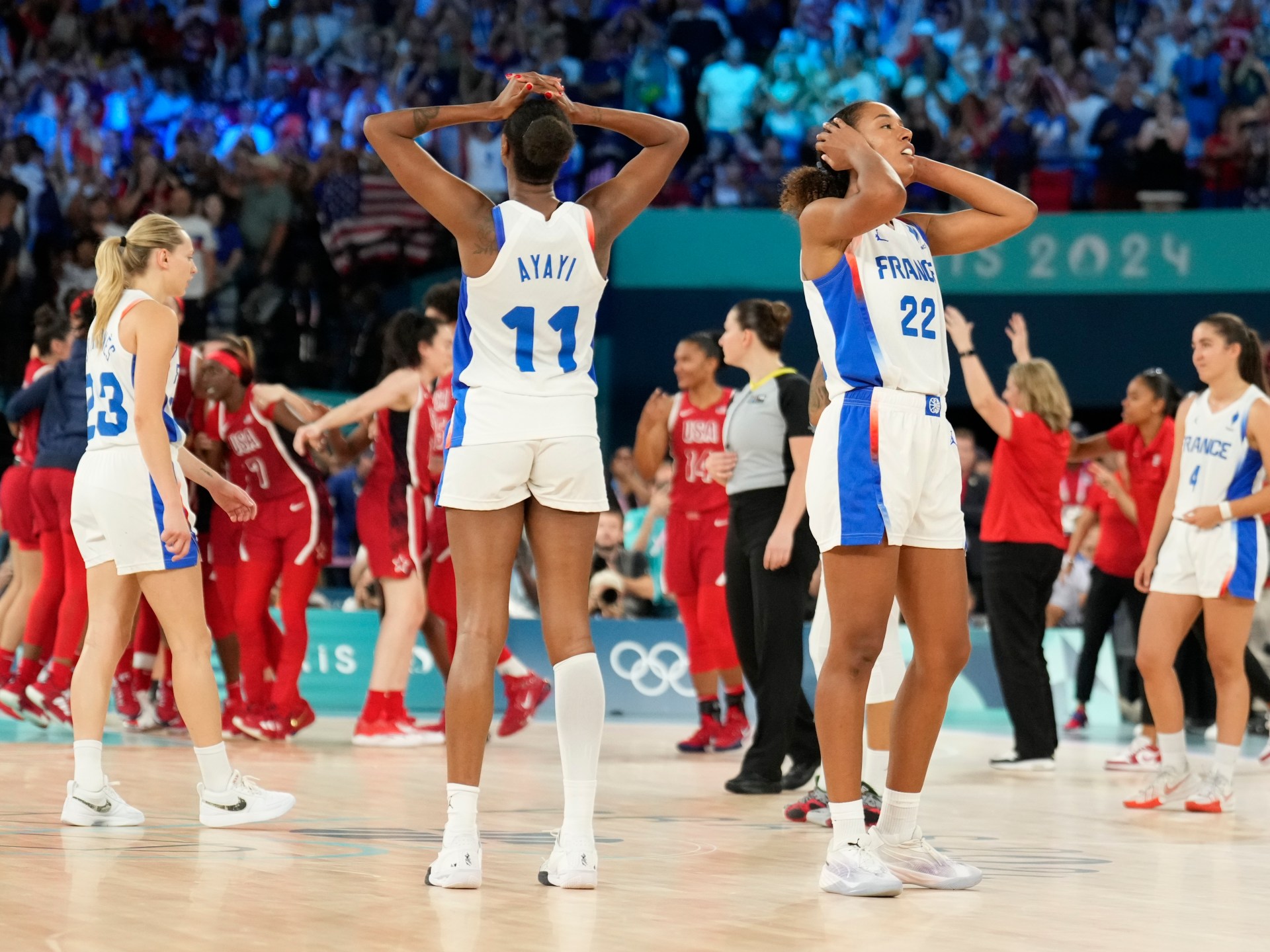 USA beat France in thrilling women’s basketball gold medal game at Olympics